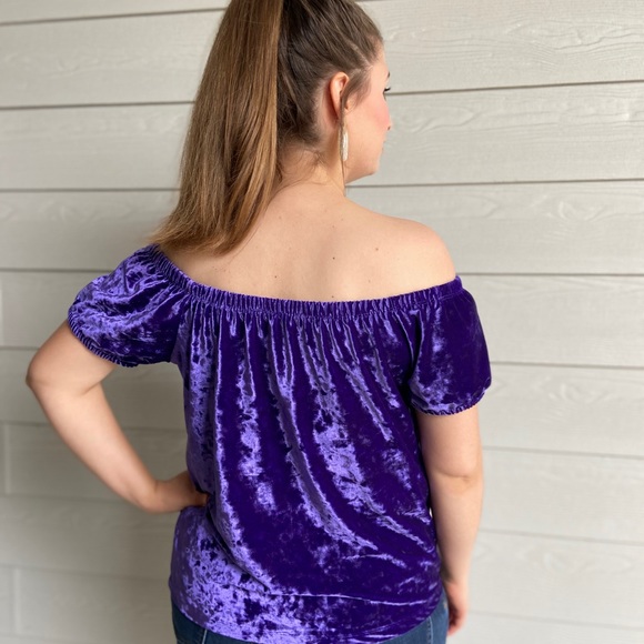 Purple Velvet Top - Picture 2 of 4